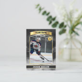 Carte de commerce de hockey sur glace personnalisé (Debout devant)
