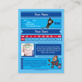Carte de commerce de hockey Swash - Statistiques p (Dos)