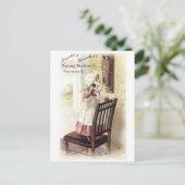 Carte de commerce de la machine à coudre domestiqu (Debout devant)