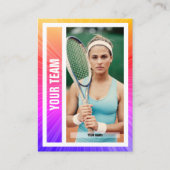 Carte de commerce de l'équipe de tennis - Rayons r (Devant)
