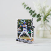Carte de commerce du joueur de baseball Custom Blu (Debout devant)