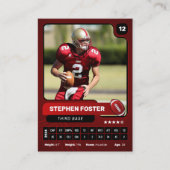 Carte de commerce du joueur de football américain  (Devant)