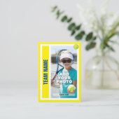 Carte de commerce du joueur de tennis - Jaune clai (Debout devant)
