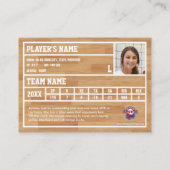 Carte de commerce du joueur de volleyball Souvenir (Dos)