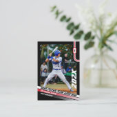 Carte de commerce joueur de baseball Custom Red Gi (Debout devant)