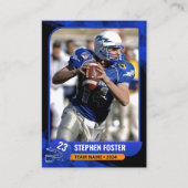 Carte de commerce moderne Blue & Black Football (Devant)