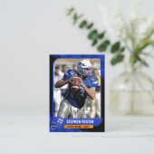 Carte de commerce moderne Blue & Black Football (Debout devant)