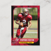 Carte de commerce moderne Red & Black Football (Devant)