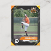 Carte de commerce Orange & Black Pro Baseball (Devant)