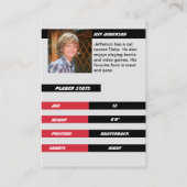 Carte De Commerce Red American Football Pour Enfan (Dos)