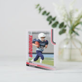 Carte De Commerce Red American Football Pour Enfan (Debout devant)