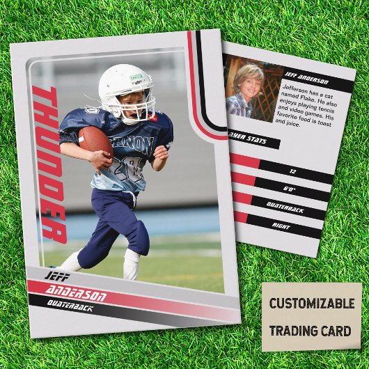 Carte De Commerce Red American Football Pour Enfan