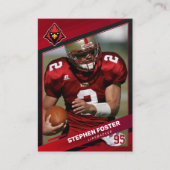 Carte de commerce Red & Black Football Logo person (Devant)