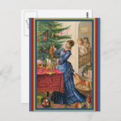 Carte de commerce victorienne Mère décorateur Arbr (Devant / Derrière)