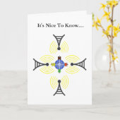 Carte de communication et d'amitié du monde de (Fleur jaune)