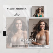 Carte de comp autographe de concours Elegant Fade (Devant / Derrière)