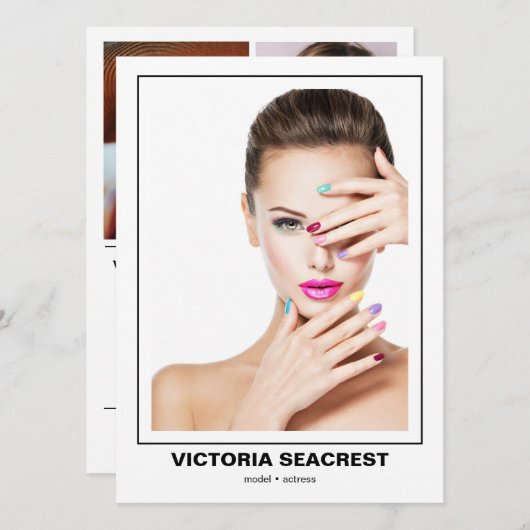 Carte de comp modèle double face Borderline 4 (Devant / Derrière)