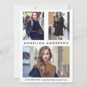 Carte de comp Photo Modèle Acteur 3 - Avant blanc (Devant)