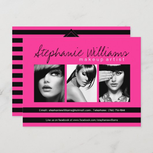 Carte de comp pour maquillage artisanal à base de  (Devant / Derrière)