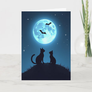 Carte de compagnons de nuit au clair de lune