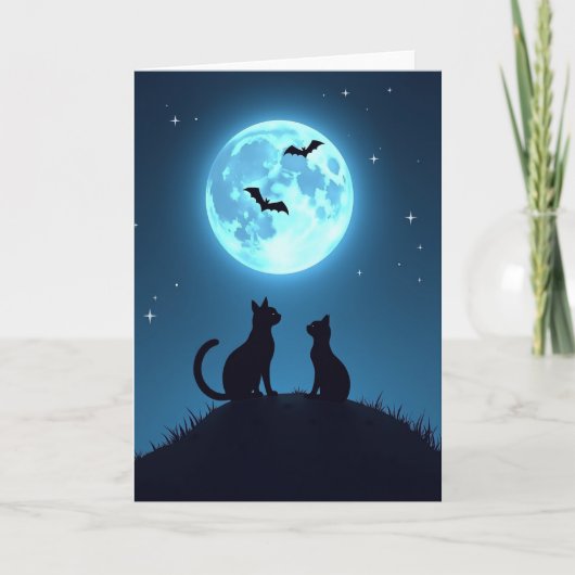 Carte de compagnons de nuit au clair de lune (Devant)