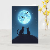 Carte de compagnons de nuit au clair de lune (Fleur jaune)
