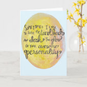 Carte de compliment général "Votre personnalité in (Fleur jaune)