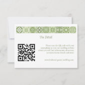 CARTE DE COMPOSANTE DE CARREAUX ESPAGNOLS VERTS (Devant)