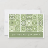 CARTE DE COMPOSANTE DE CARREAUX ESPAGNOLS VERTS (Dos)