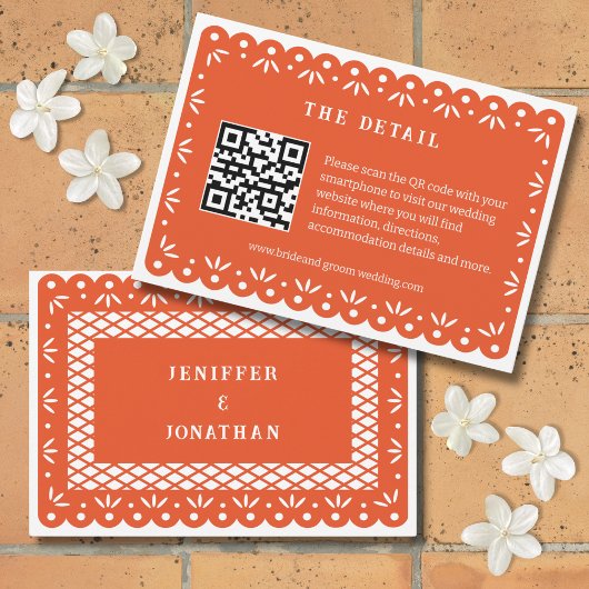 CARTE DE COMPOSANTE ORANGE PAPEL MEXICAIN PICADO