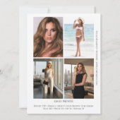 Carte de composite de mannequin | 5 photos recto-v (Dos)