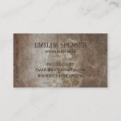 Carte de concepteur d'intérieur classique Vintage (Dos)