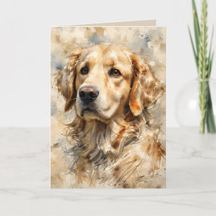 Carte de conception artistique de chien Retriever