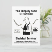 Carte de conception de dessin animé de services él (Debout devant)