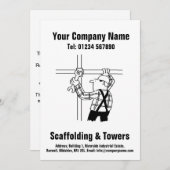 Carte de conception de dessin d'échafaudage (Devant / Derrière)