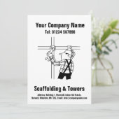 Carte de conception de dessin d'échafaudage (Debout devant)