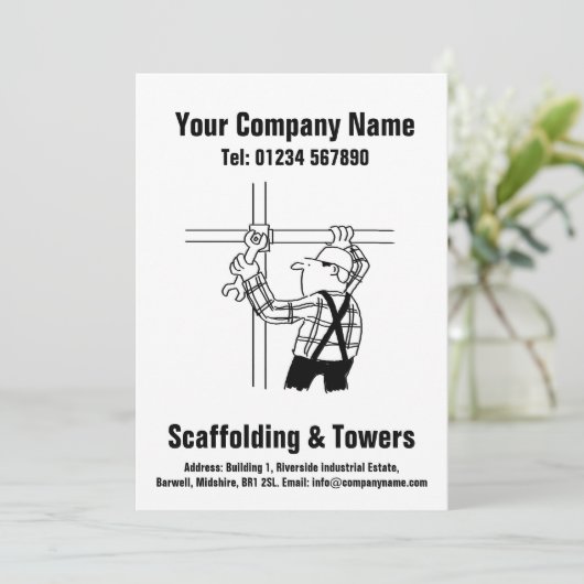 Carte de conception de dessin d'échafaudage (Debout devant)