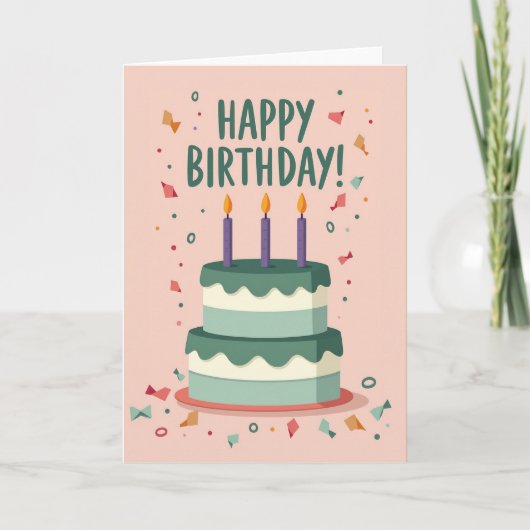 Carte de conception de friandises d'anniversaire (Devant)