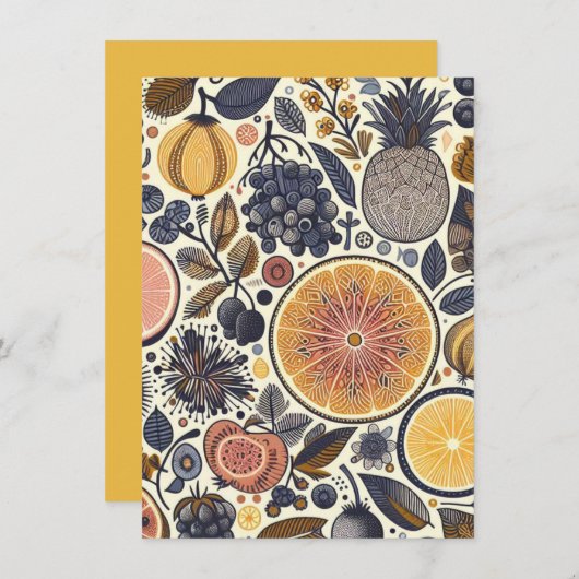 Carte de conception de fruits (Devant / Derrière)