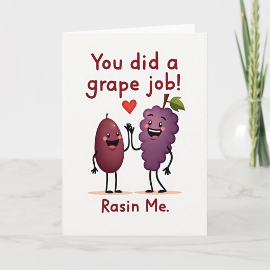 Carte de conception de la fête des mères Grape Job (Devant)