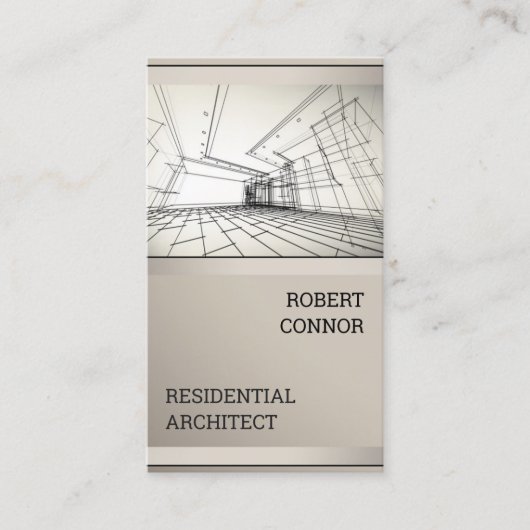 Carte de conception de maison de dessin d'architec (Devant)