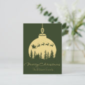 Carte de conception d'ornements de Noël personnali (Debout devant)