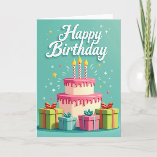 Carte de conception graphique pour anniversaire (Devant)