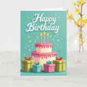 Carte de conception graphique pour anniversaire (Fleur jaune)