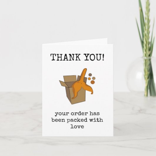 Carte de conditionnement de commande, Merci client (Devant)
