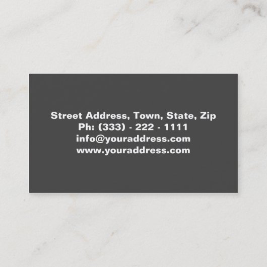 Carte de conditionnement physique professionnelle (Dos)