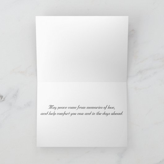 Carte de condoléance de nénuphar (Intérieur)