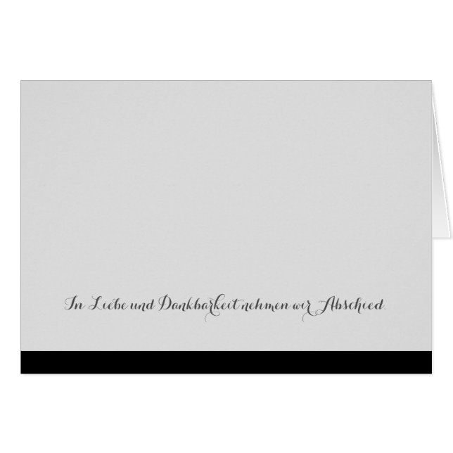 Carte de condoléances (Devant Horizontal)
