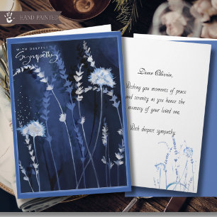Carte de condoléances à motif floral aquarelle Dee