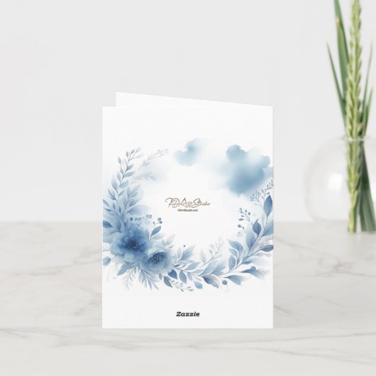 Carte de condoléances aquarelle (Dos)